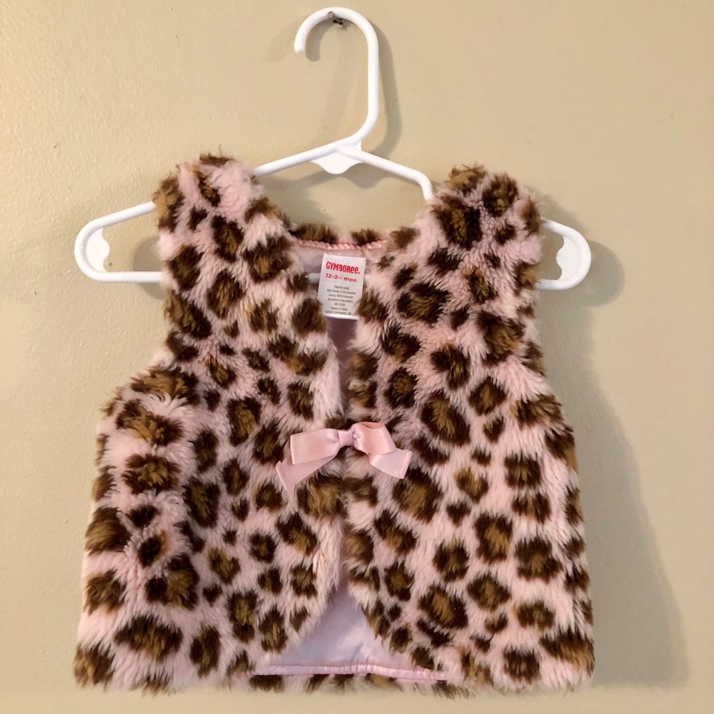 Faux Fur Leopard Print Vest